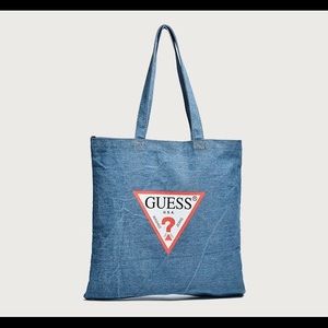 Guess Denim Tote Bag